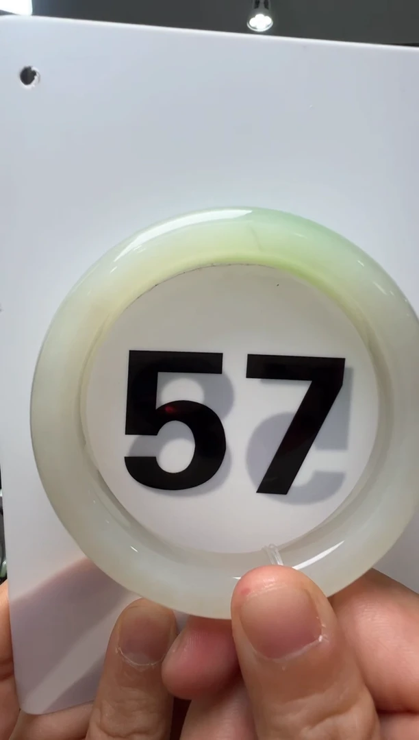 【闪购商品】和田玉手镯未镶嵌56圈口正装翠青手镯