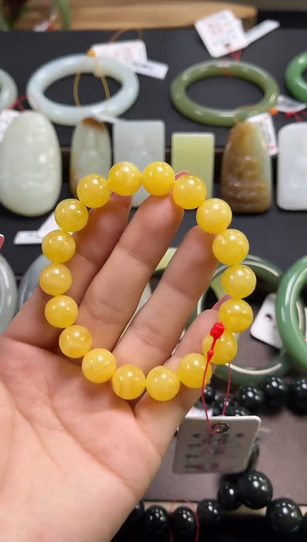 手串蜜蜡未镶嵌卡10+蜜蜡 圆珠9015747