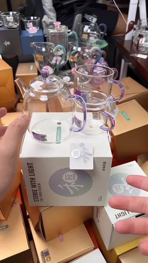 @@禾器晶彩宴辰壶浅紫色+逸杯紫2只