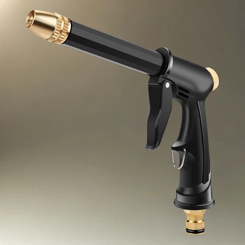 乐夏源头厂家新款镀铜喷嘴加粗杆高压家用浇花园林多功能洗车水枪