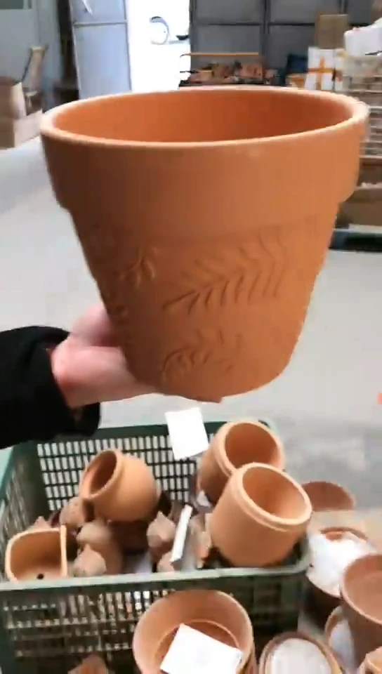 【闪购商品】红陶树叶花盆 高20