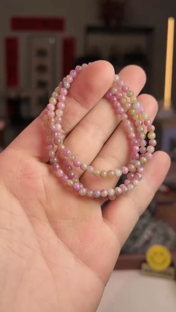 【闪购商品】碧玺手链未镶嵌4mm＋西瓜碧玺三圈（多样性发其一）