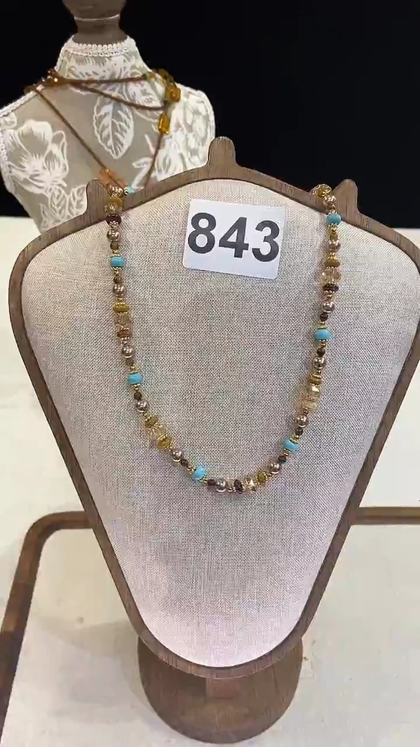 项链钛钢淡水珍珠843