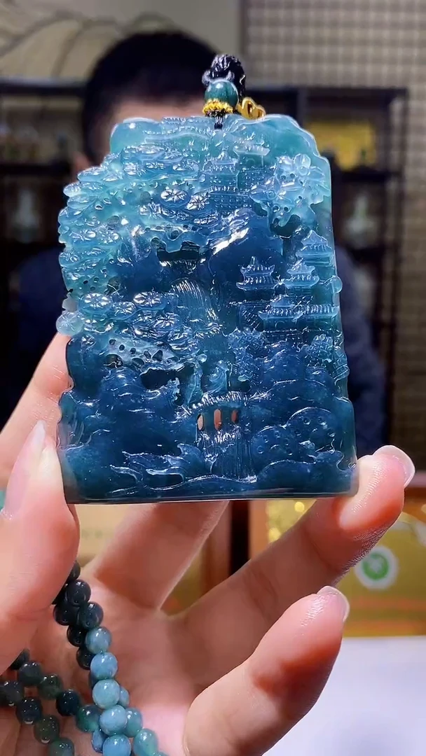 未镶嵌定制翡翠KK翡翠毛货吊坠-27