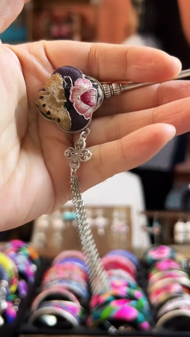 织绣艺枝独绣老绣饰品65