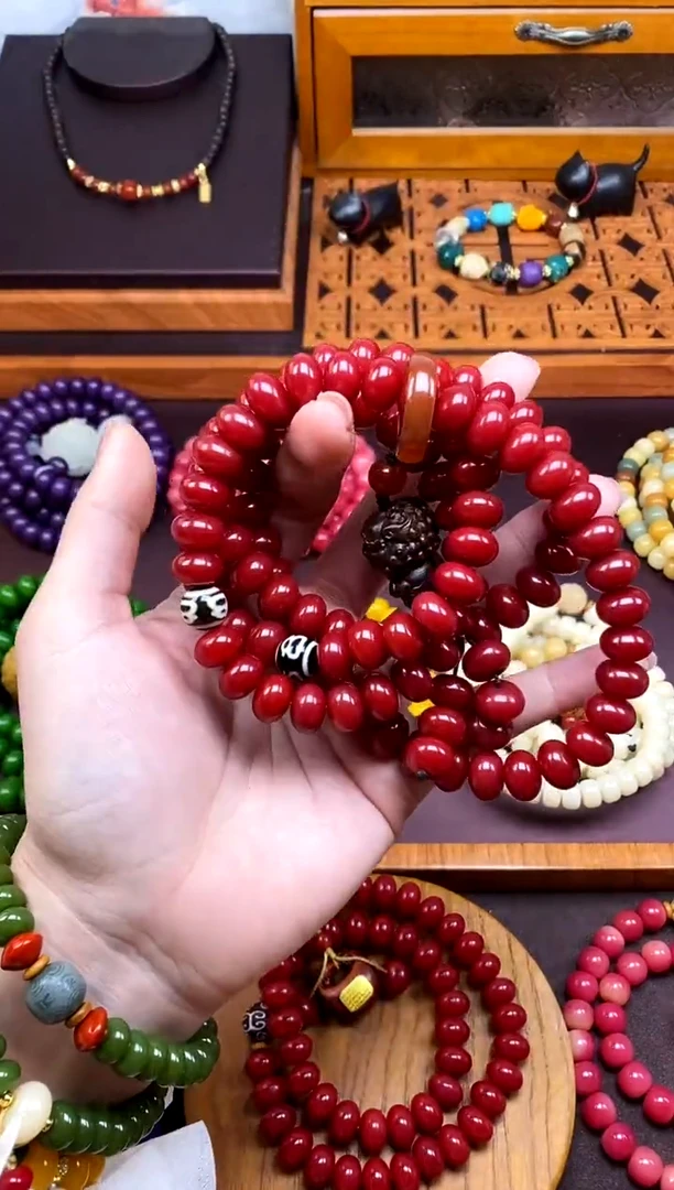 【闪购商品】白玉菩提手串红菩提108跑环款