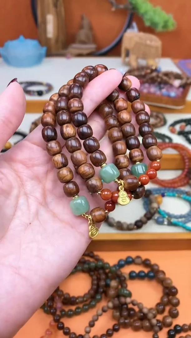 【闪购商品】黄花梨/降香黄檀手串未镶嵌单圈黄花梨南红手串