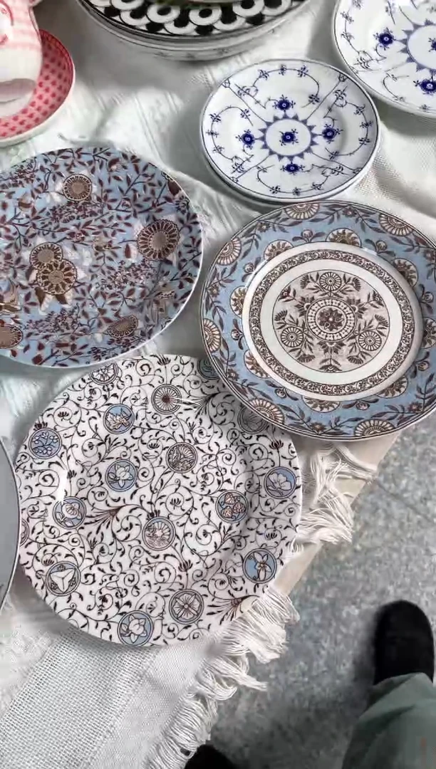 【闪购商品】瓷片陶瓷原单CC780餐具三件套