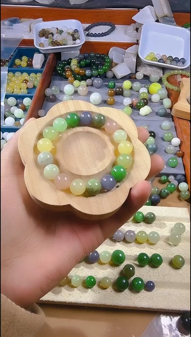 未镶嵌手链和田玉卡12多宝手串