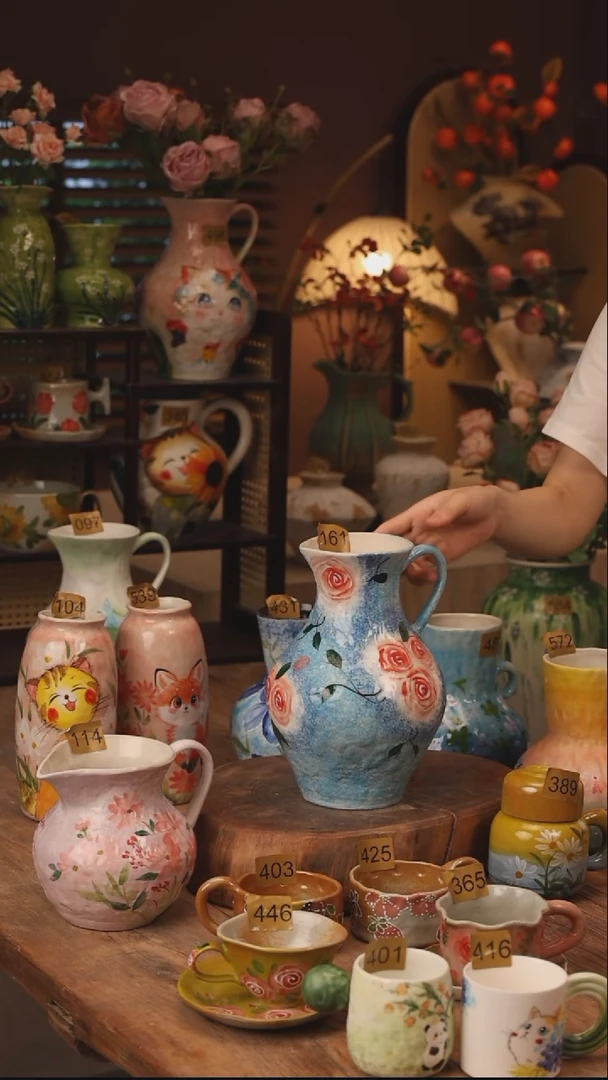 陶瓷161陶瓷花瓶摆件  口径12 高28