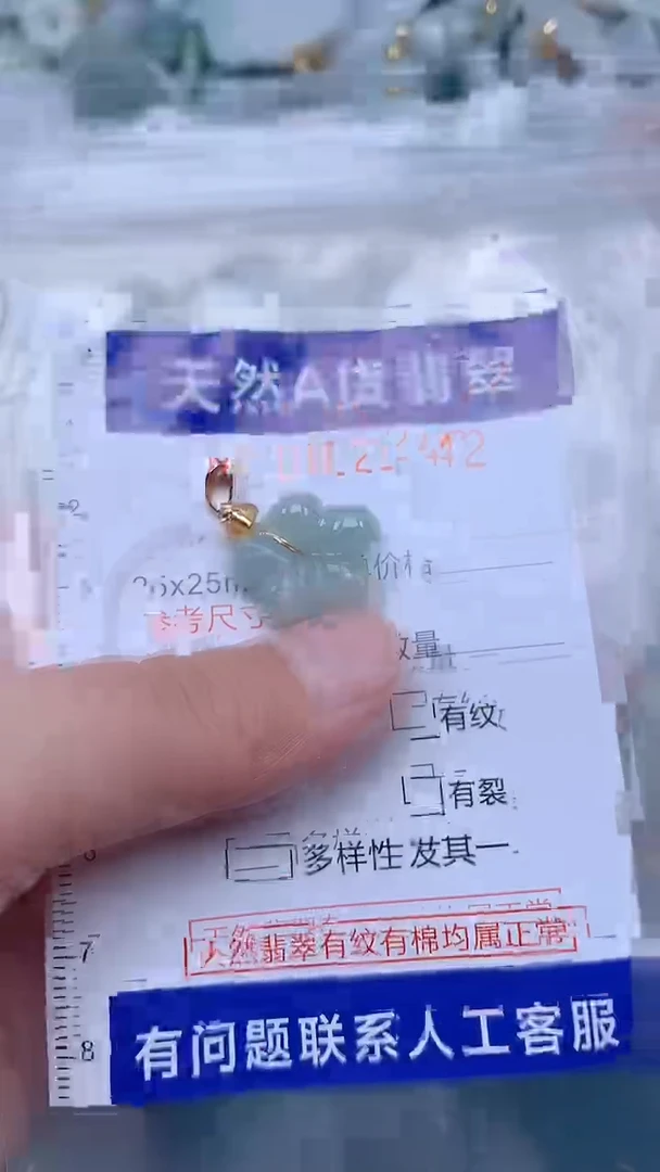 翡翠未镶嵌吊坠(不含链)1