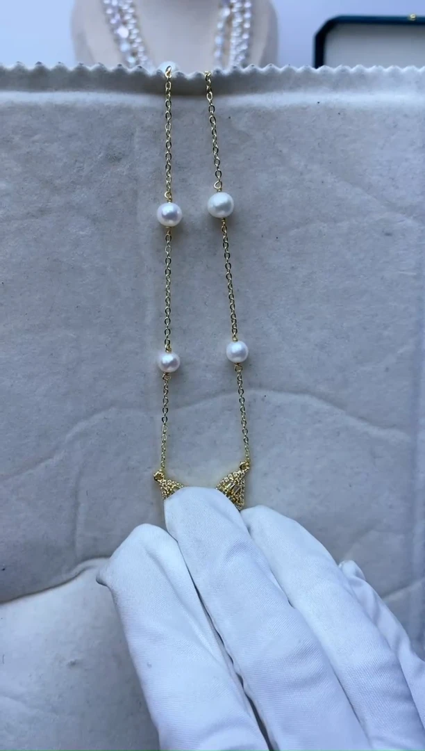 【闪购商品】淡水珍珠颈饰银S925镶嵌蝴蝶