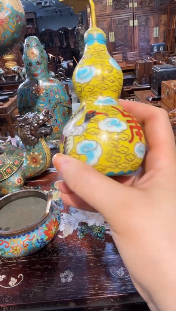 木珐琅彩黄葫芦198.88888