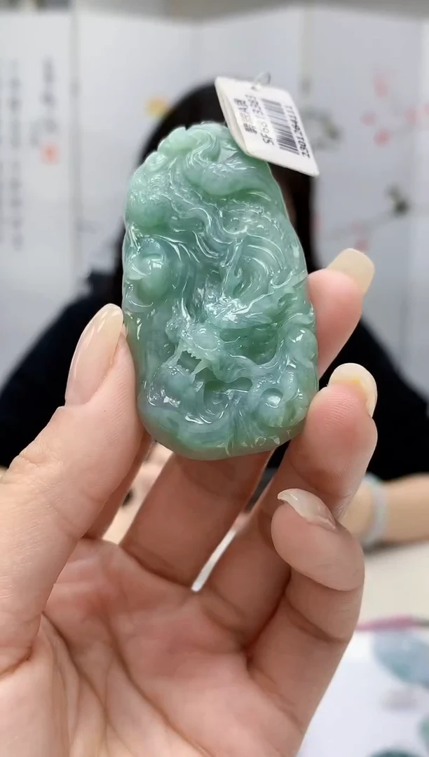 【闪购商品】定制翡翠未镶嵌0405lr-毛货挂件21