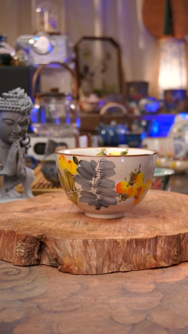 杯子琵琶芭蕉叶手工手绘手工手绘