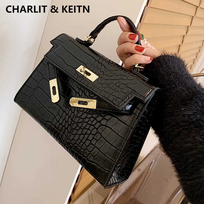 CHARLIT&KEITN凯莉包包女2025新款高级感真皮女式手提小众斜挎包