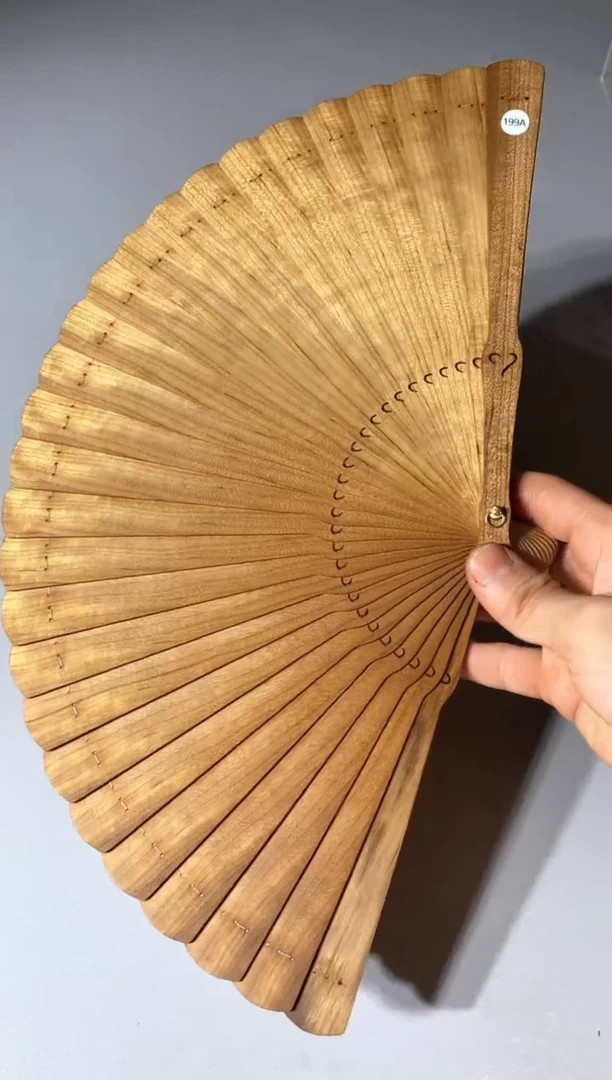 金丝楠199号21cm金丝楠木小叶桢楠扇子