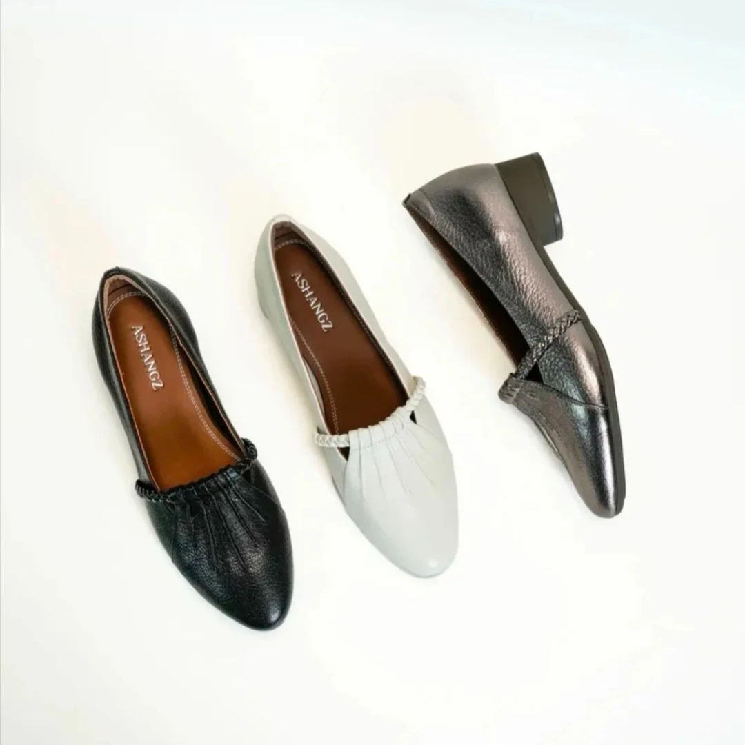 【品牌力荐】夏款上新粗跟舒适软底软面时尚做旧款女款单鞋7191