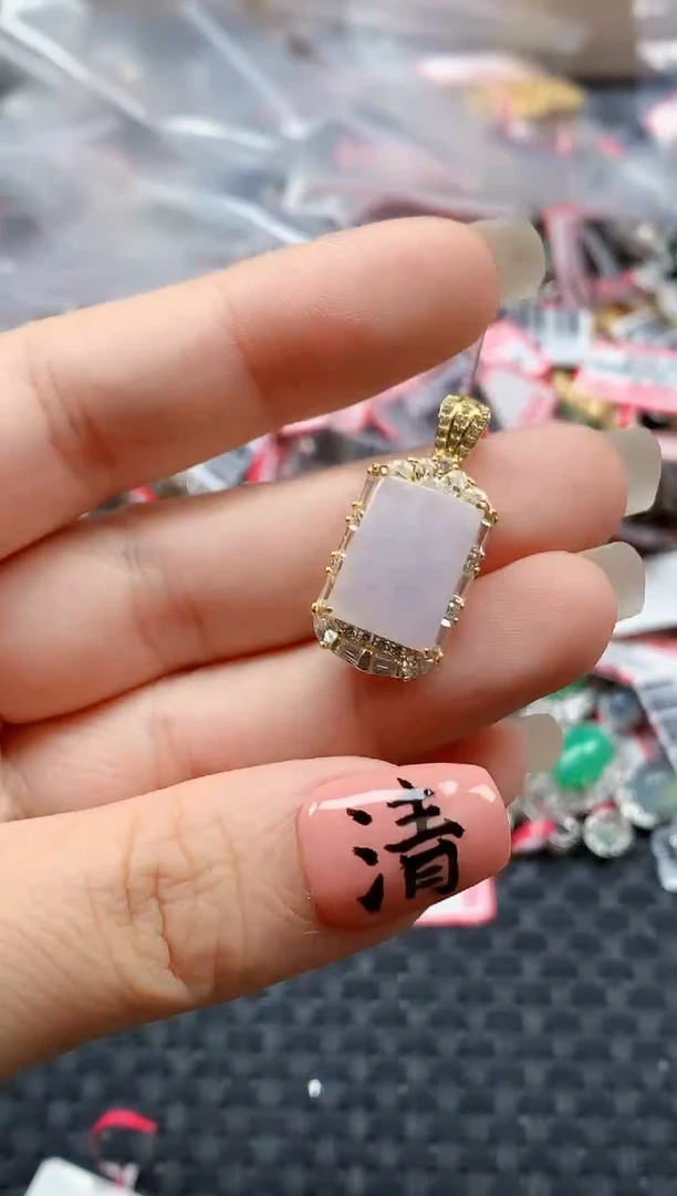 银S925镶嵌戒指翡翠天然A货缅甸翡翠