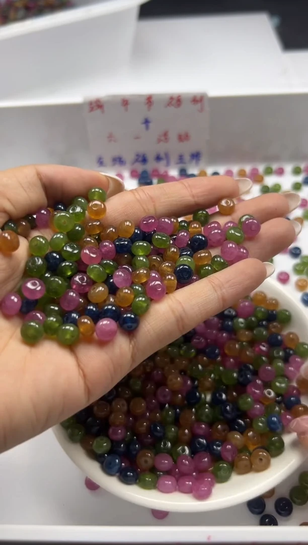 未镶嵌颈饰碧玺w2099碧*玺算盘6*3mm*30颗