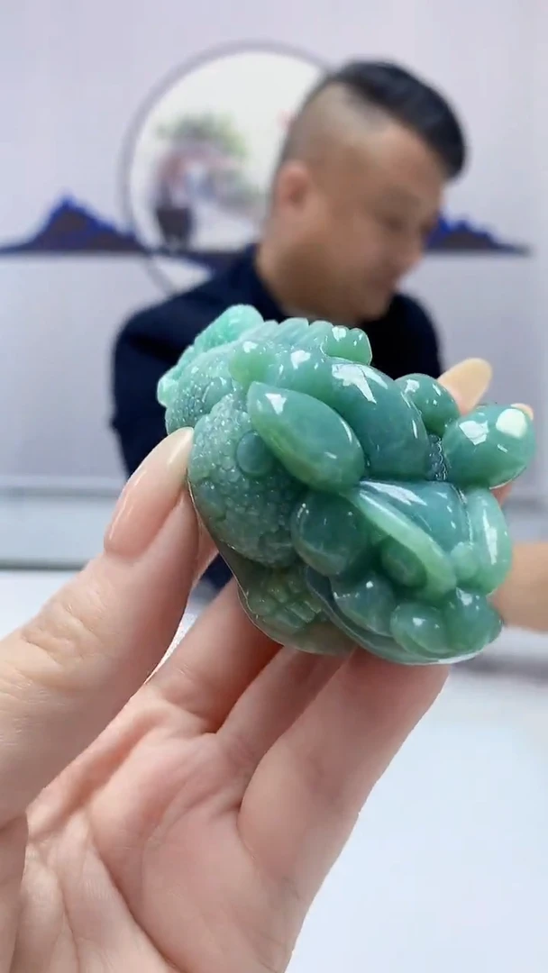 定制翡翠未镶嵌4969DD-毛货挂件金蟾11