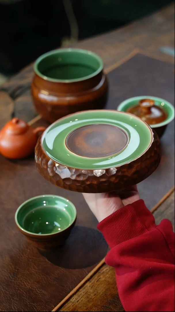 【闪购商品】瓷片王玮 锤纹系列 壶承