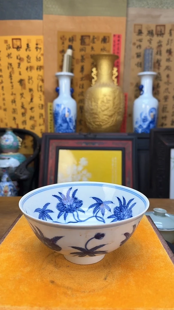 【闪购商品】瓶景德镇陶瓷客厅摆件秋葵碗