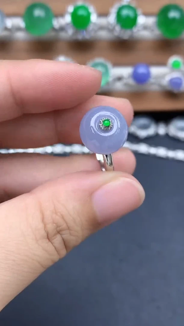 18K金镶嵌戒指翡翠466-中国好珍宝