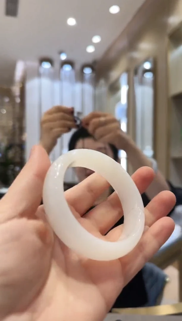 未镶嵌手镯和田玉【61】56圈口 轮胎款  17.3*9.5