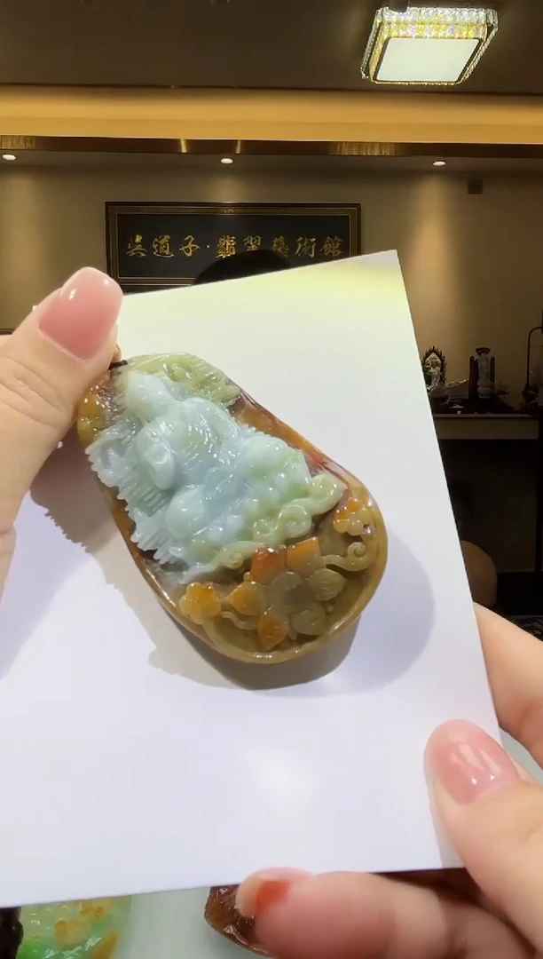 未镶嵌定制翡翠37/0916/C/发其一件/人物
