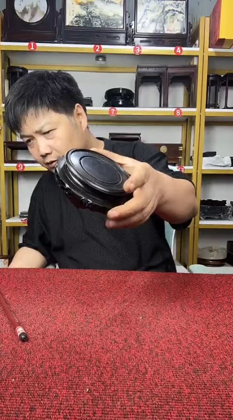木0****2紫光檀圆底座9CM*********