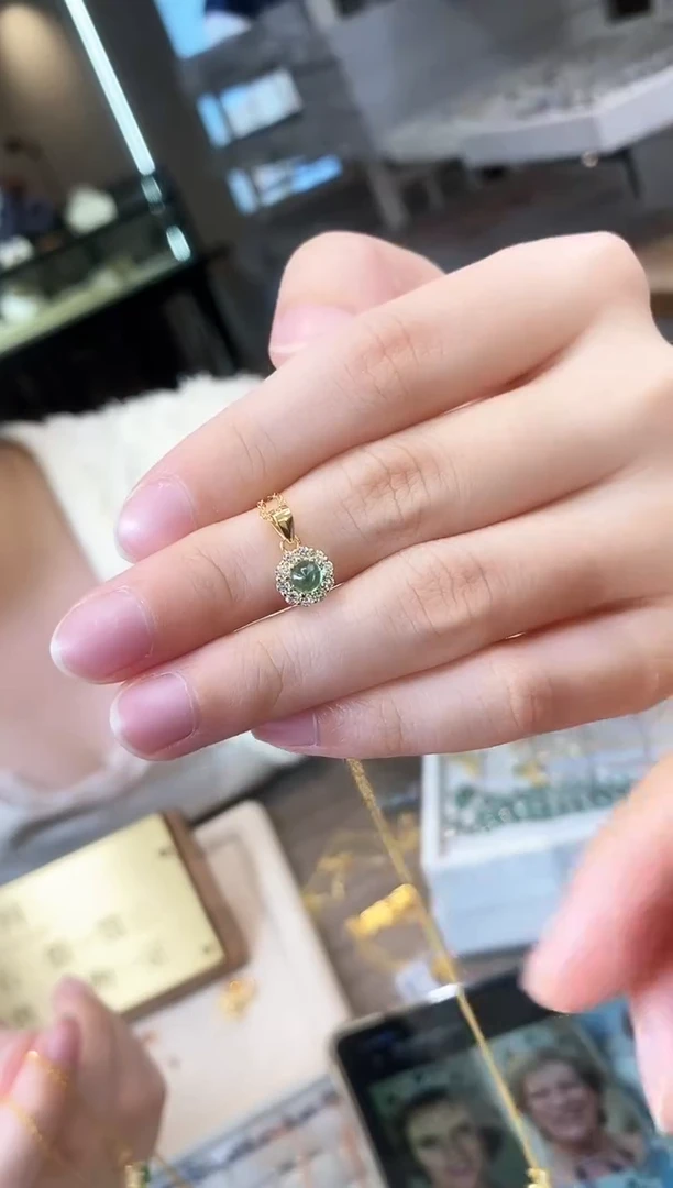 【闪购商品】祖母绿项链银S925镶嵌09