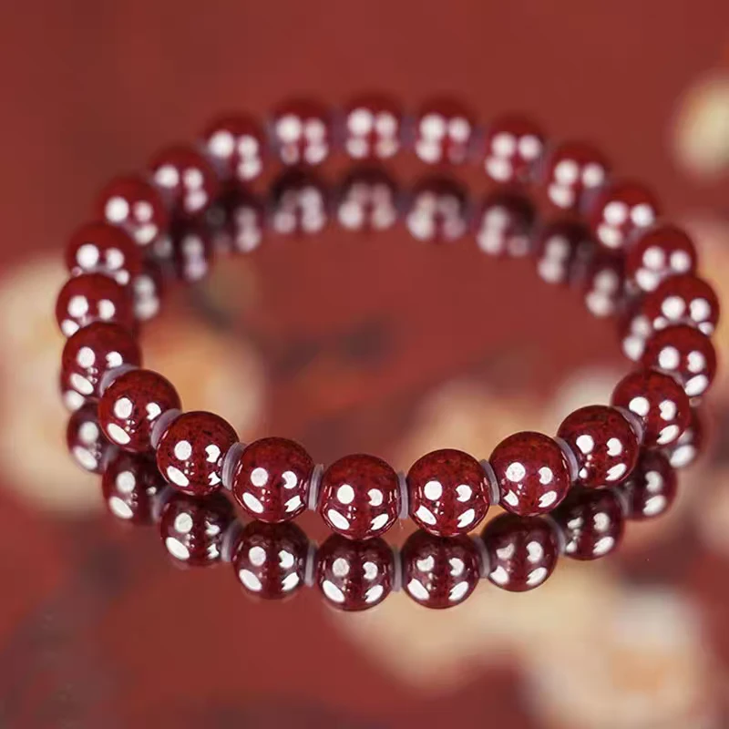 含辰砂工艺品纯朱砂手串男女款实体店铺本命年高含量天然原矿手串