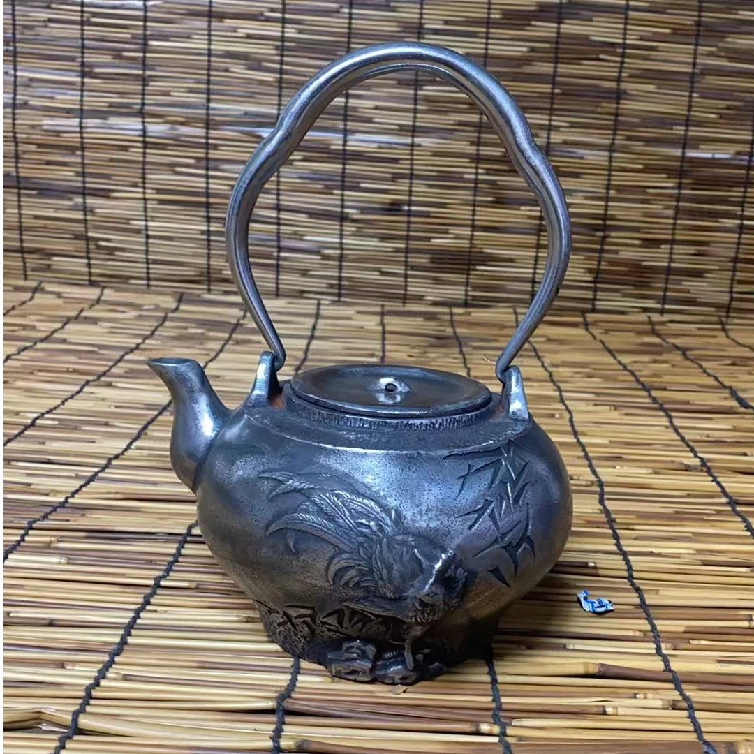 金鸡独立大吉大利纯手工砂铁壶1.2升左右