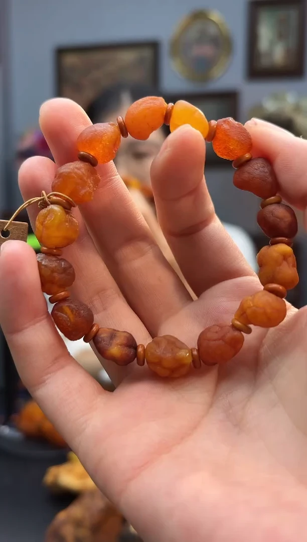 手串琥珀未镶嵌心**阳手串