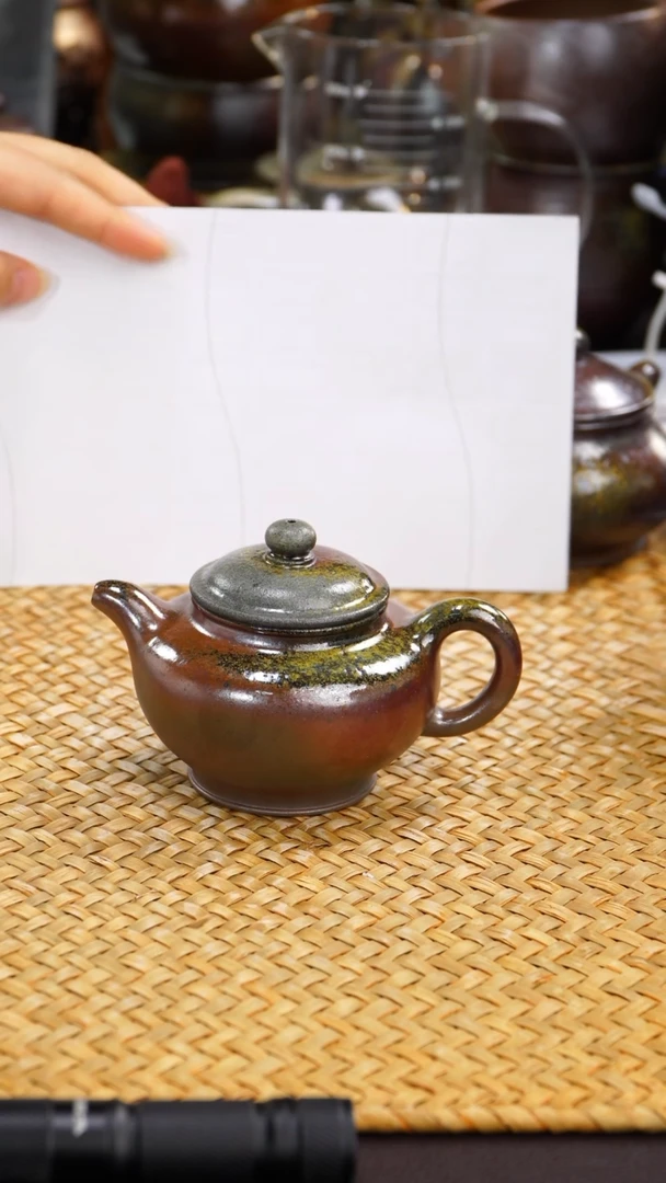 茶壶紫砂纯自然紫砂柴烧