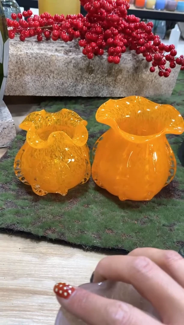 【闪购商品】琉璃慕忆家花瓶一对