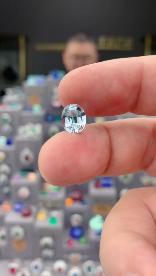 裸石海蓝宝石1.7ct 海蓝宝石 定制