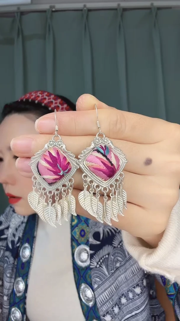 纯铜锆石合金耳环