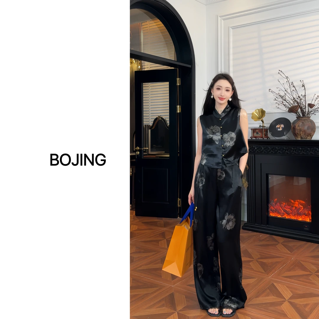 现货【留洋千金】新中式气质时尚休闲夏季设计师显瘦国风套装