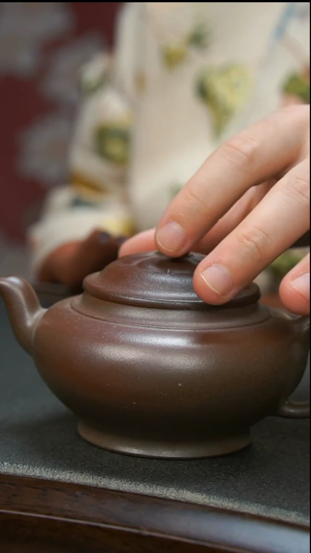 【闪购商品】紫砂茶壶胭脂红柴烧壶瑕