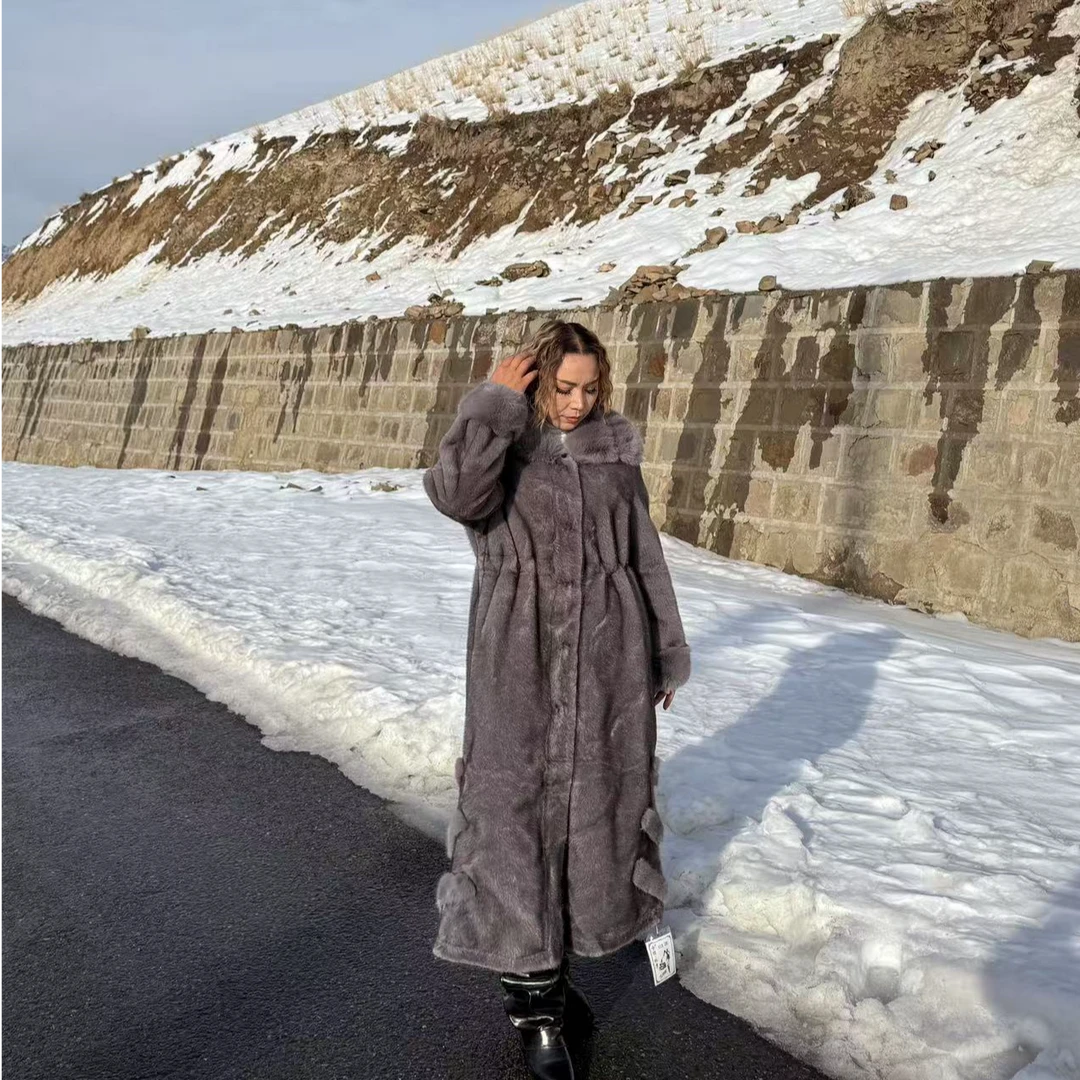 2025年最新款长厚款冬季毛毛外套保暖