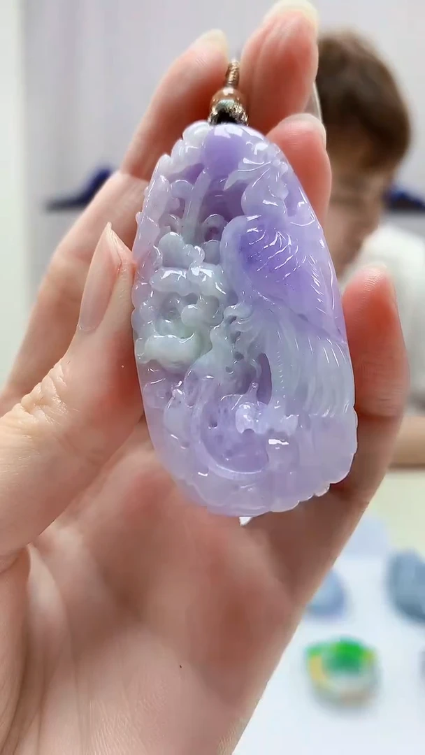 定制翡翠未镶嵌4868zm-毛货挂件160凤凰