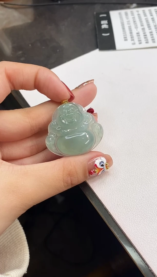 【闪购商品】翡翠颈饰18K金镶嵌佛公