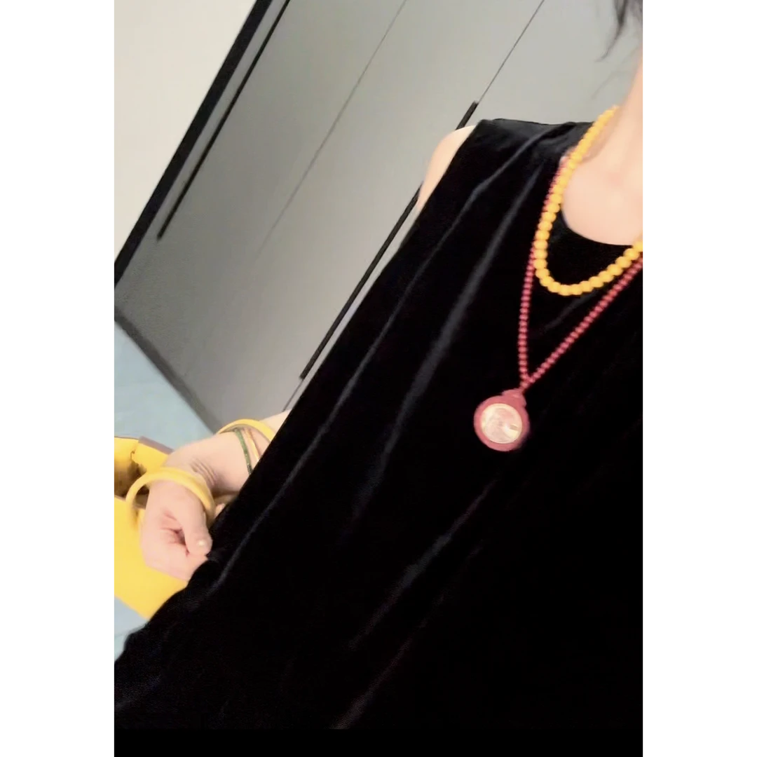 李豆儿 小众设计 夏天桑蚕丝 丝绒上衣