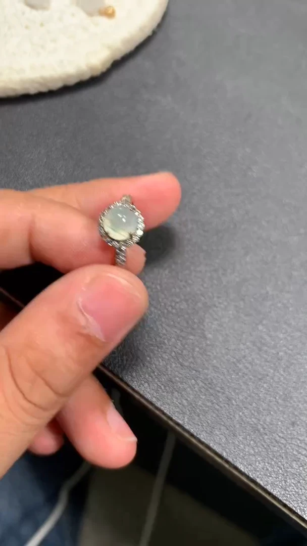 颈饰银S925镶嵌翡翠天然缅甸A货翡翠A256