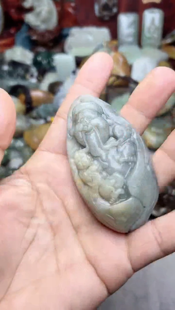 和田玉未镶嵌把件0