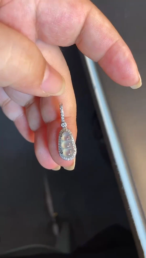 吊坠(不含链)银S925镶嵌翡翠1