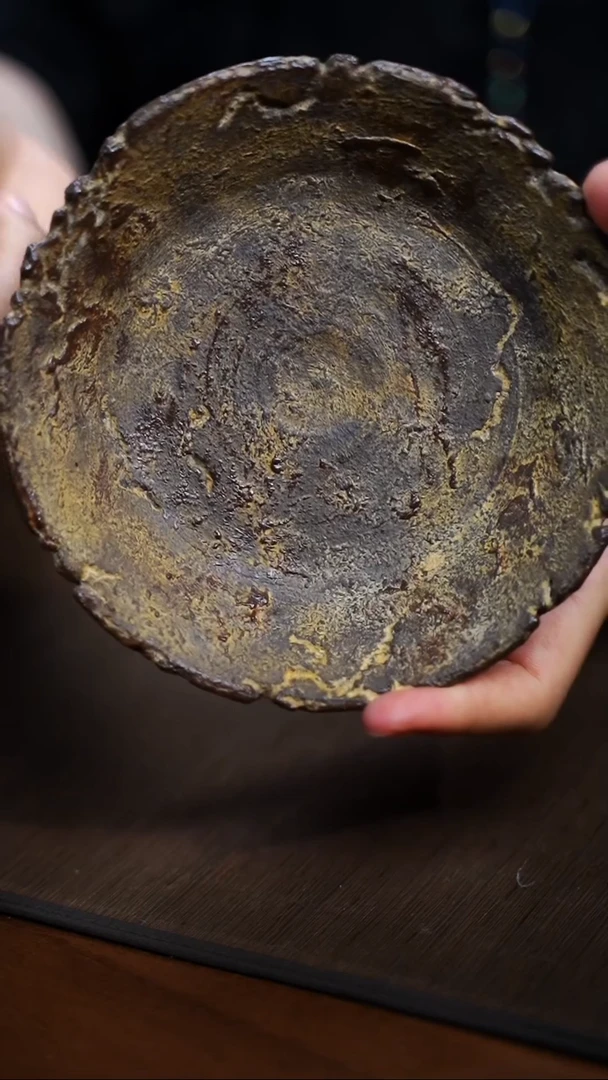 全手工制作  黑紫砂粉引壶承