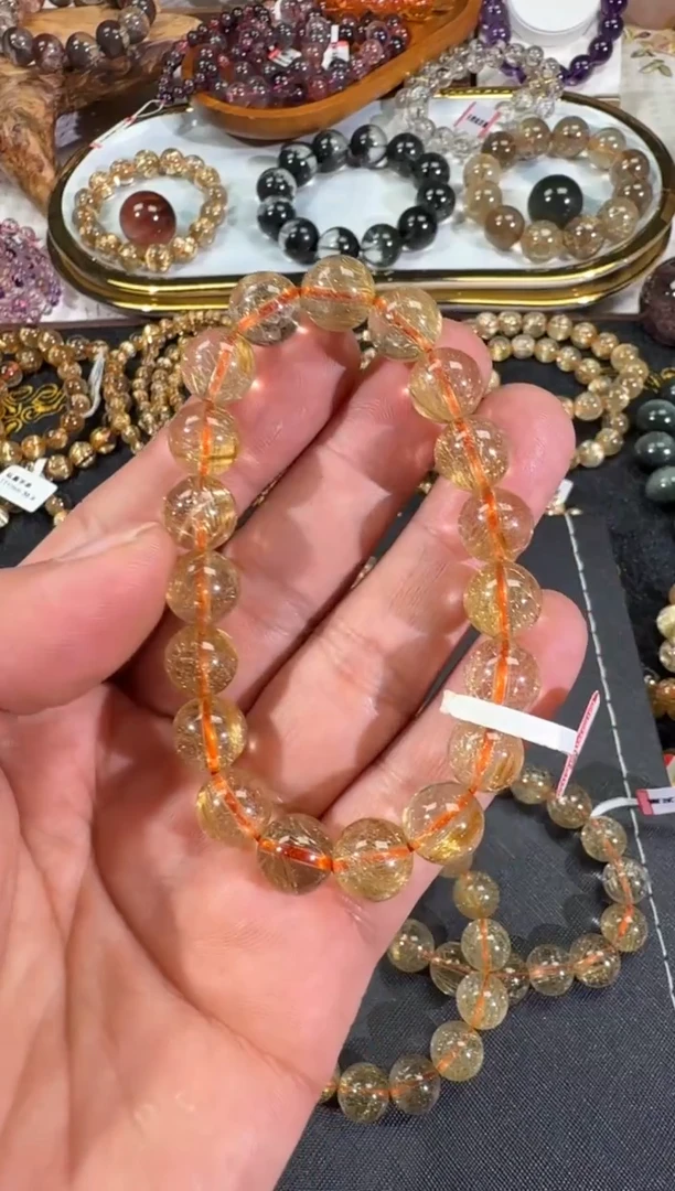 未镶嵌手串发晶SJ-089金发晶